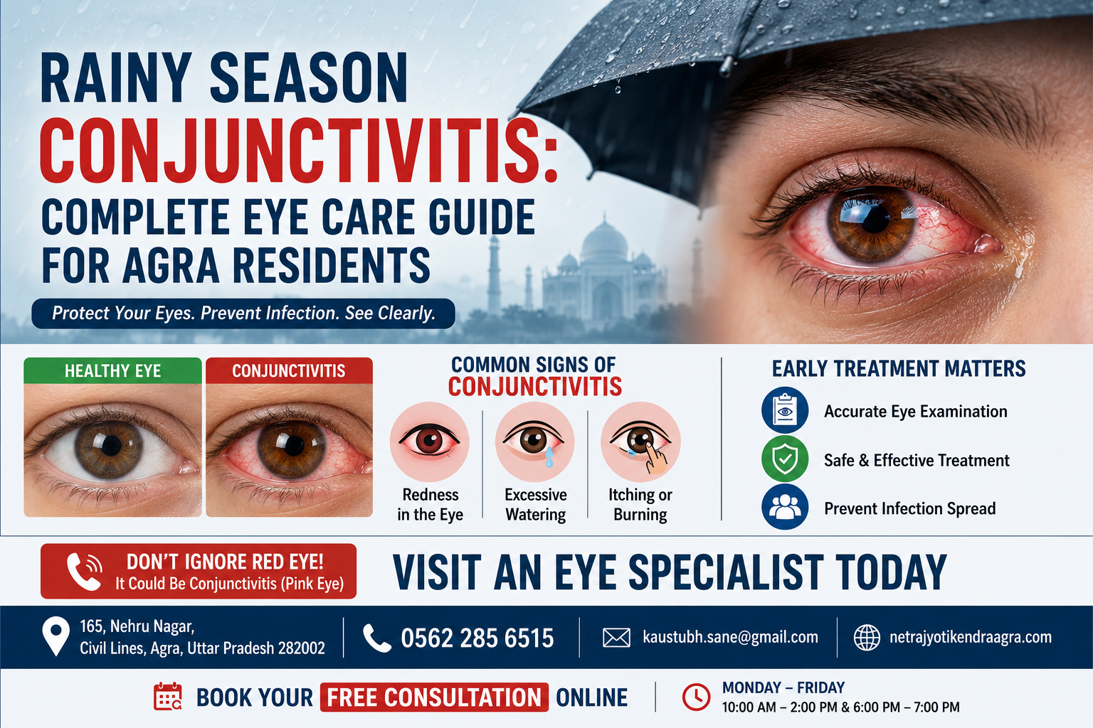 Rainy Season Conjunctivitis: Complete Eye Care Guide for Agra Residents